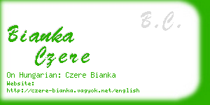 bianka czere business card